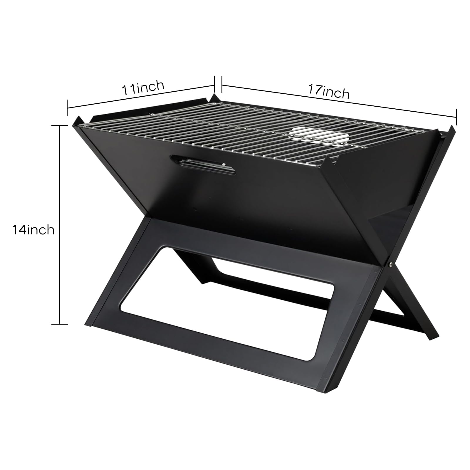 Amazon.com: Notebook BBQ Grill, Black Notebook-Style Portable